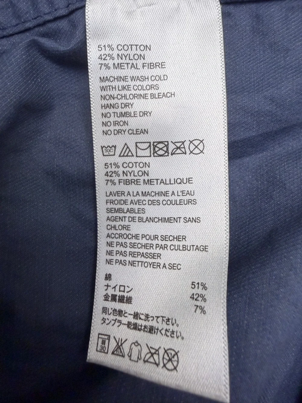 Tommy Bahama navy blue rain/trench coat - size S - Picture 6 of 9